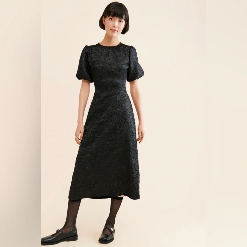 ▪️Lisa Says Gah Gwen Midi Dress in Black S - Picture 7 of 16